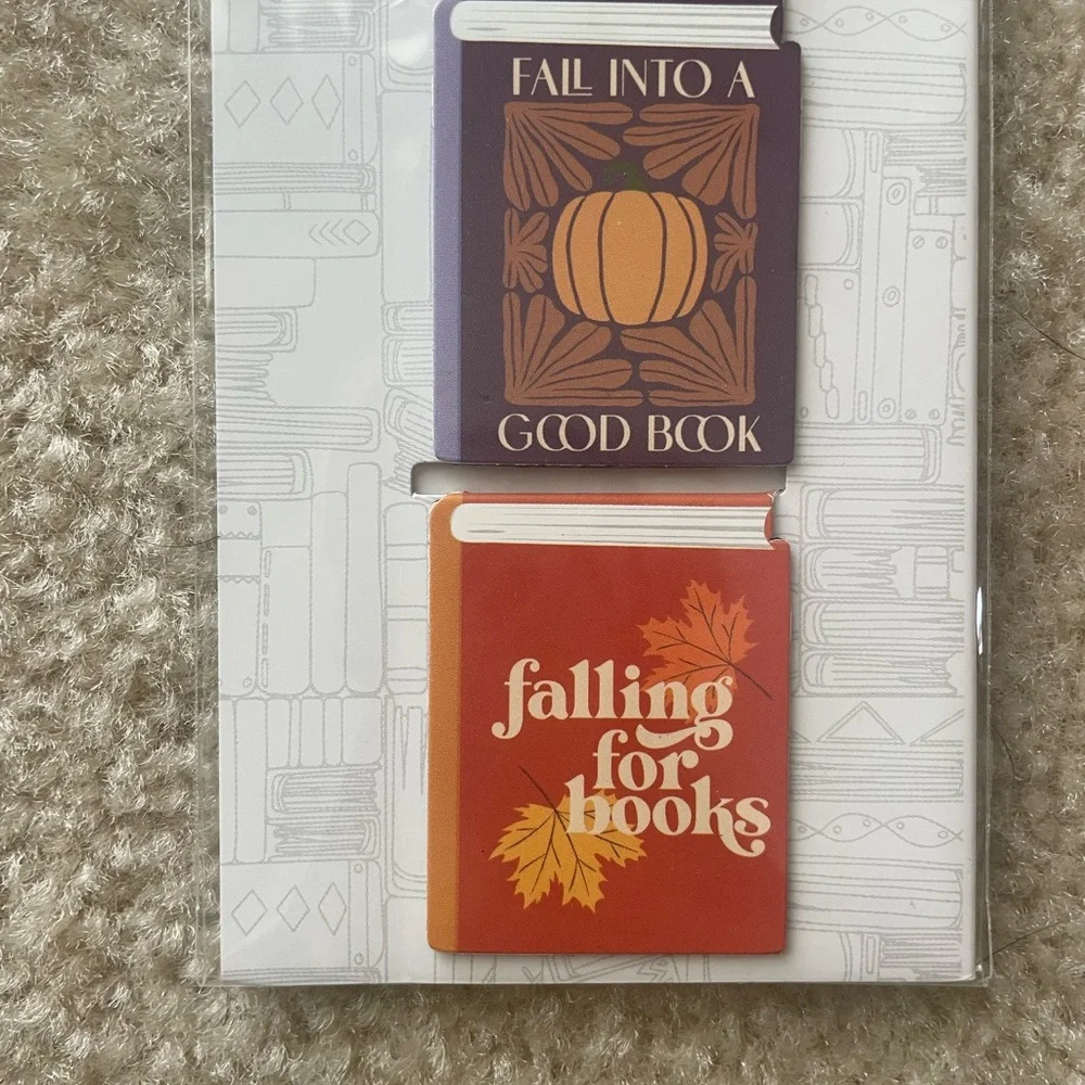 NWT Magnetic Bookmarks.‎ Fall/Autumn/Literary Theme.